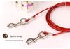Double-Headed Iron Dog Leash with Steel Wire Rope for Two Dogs