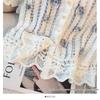 Retro 3D Flower Puff Sleeve Cropped Knit Top - Women's Summer V-Neck Shirt