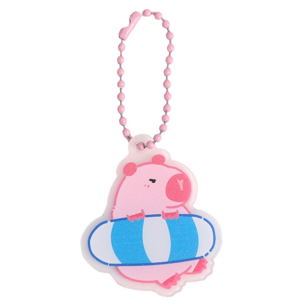 Creative Capybara Pink Capybara Acrylic Keychain Creative Cute Capibara Bag Hanging Funny Acrylic Kapibara Pendant Bag Hanging