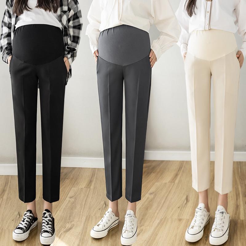 1683 Spring Maternity Straight-Leg Support Belly Nine-Point Casual Pants