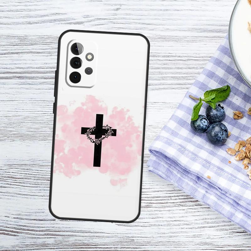 Bible Verse Faith Jesus cross Case For Samsung Galaxy A52 A53 A16 A26 A36 A56 A55 A35 A15 A32 A12 A33 A13 A14 A34 A54 A17
