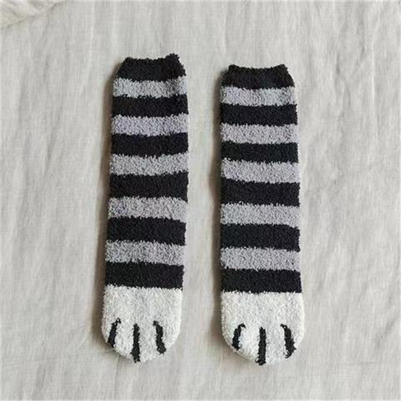 6 Pairs Womens Fuzzy Socks Cozy Fluffy Slipper Socks Cute Soft Cat Animal Winter Warm Sleep Socks Gifts