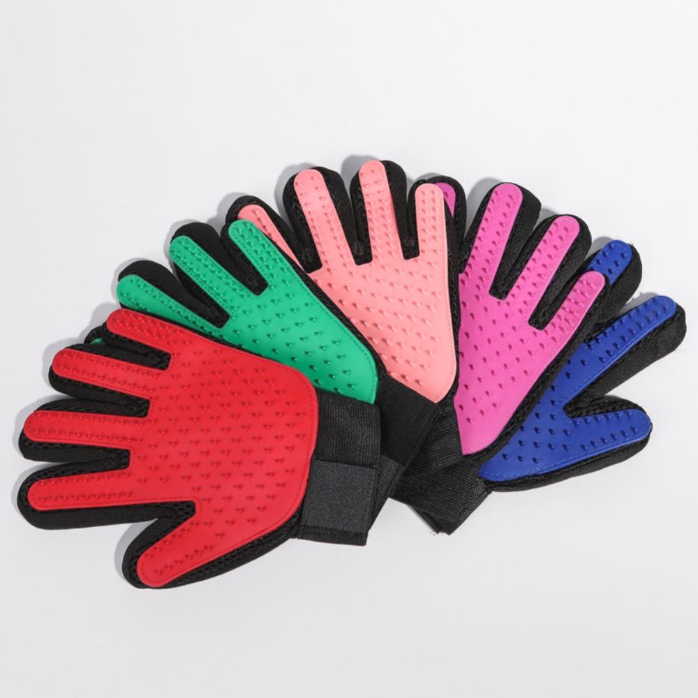 

Перчатки для поглаживания кошек резиновые массажные для купания удаления шерсти щетка пять пальцев удаление шерсти чистка красота товары для питомцев