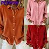 Bluse e Camicie Casual da Donna con Collo a Polo a Manica Lunga Moda Autunno Inverno