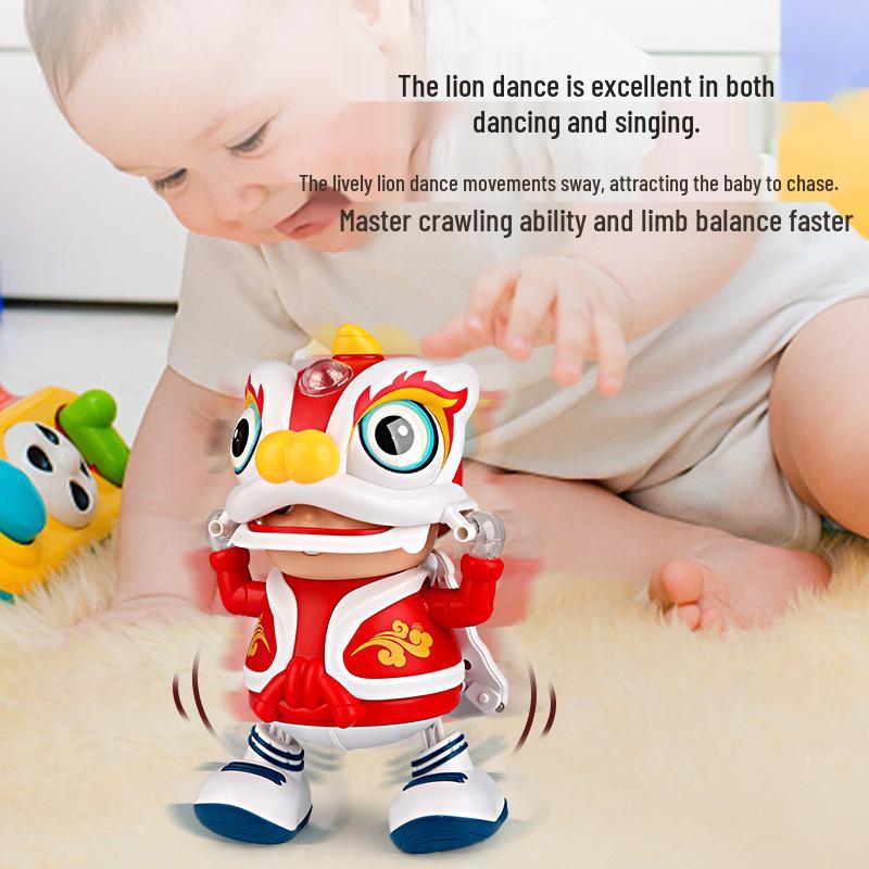 Electric Dancing Lion Dance Robot with Music & Lights for Kids