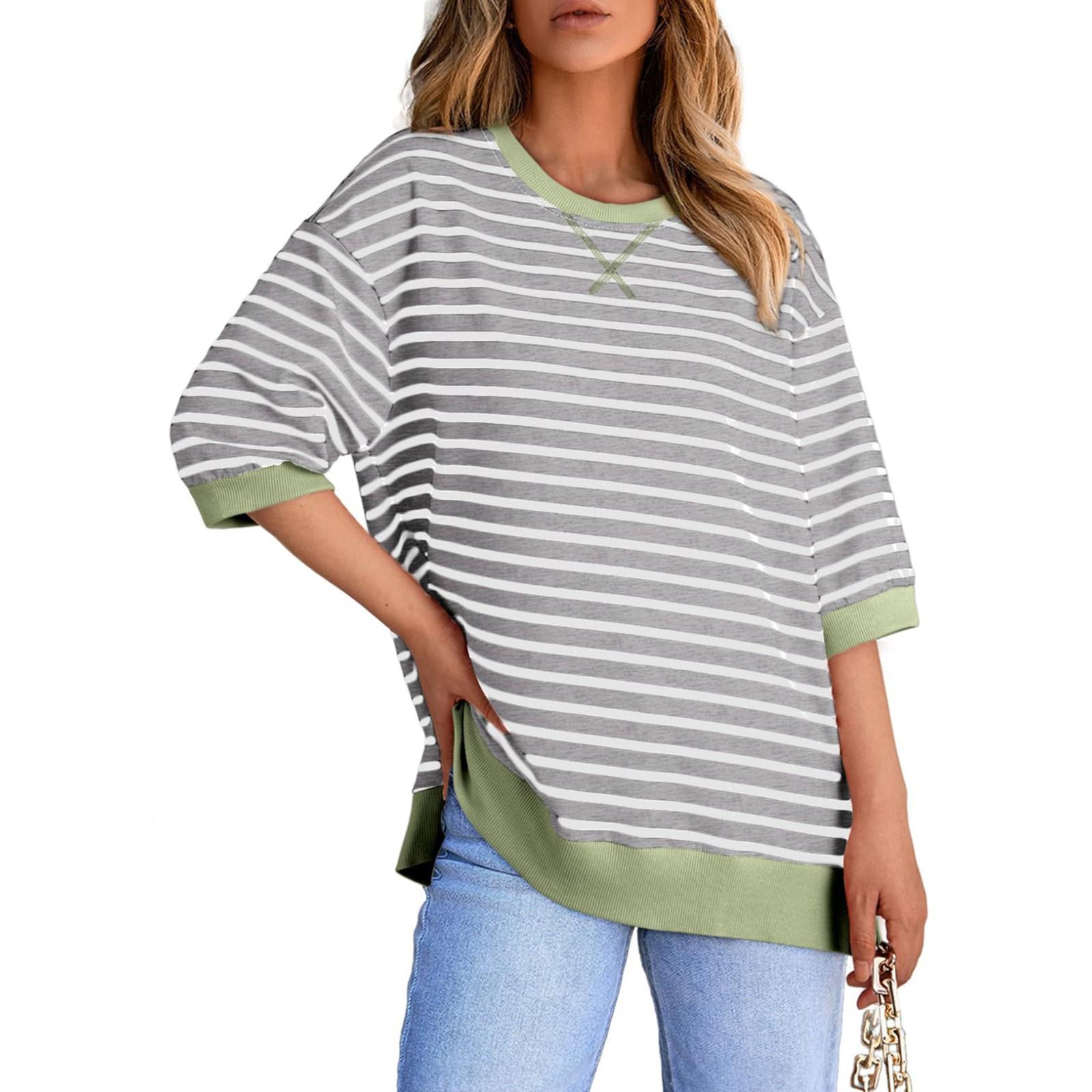 

Женские повседневные свободные рубашки модные топы футболки футболки S белый