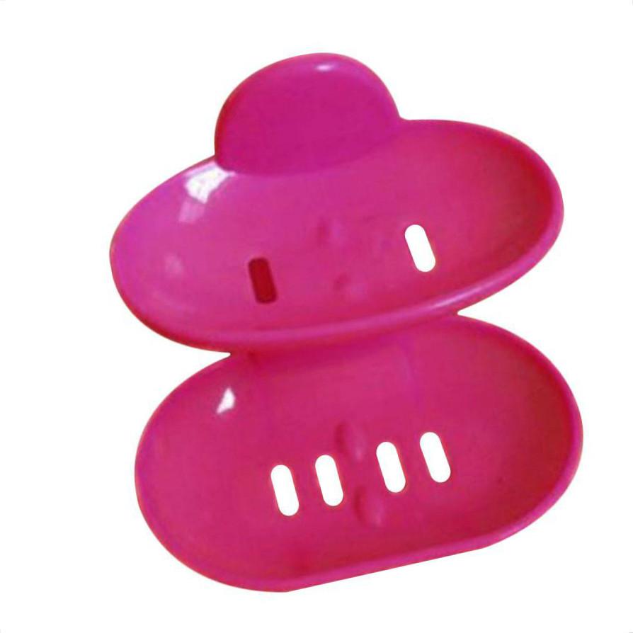 Double Soap Dish Strong Suction Cup Soap Holder Bunk Water Bath Storage Basket For Kitchen Bathroom