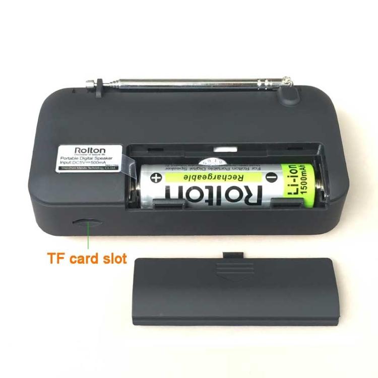 Rolton W405 Portable Mini FM Radio TF Card USB Receiver Music Player with LED Display