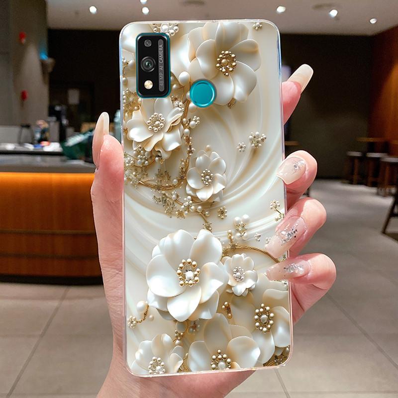 For Honor 9X Lite JSN-L21 JSN-L22 JSN-L23 Case Clear Fashion Butterfly Flowers Soft TPU Silicon Cover Honor 9XLite Phone Casing