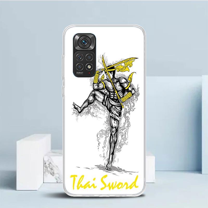 

Muay Thai Fight Boxing Phone Case For Xiaomi Redmi Note 15 14 14S 13 12S 12 Pro Plus 11S 11 11T 11E 10S 10 + Soft TPU Back Cover Redmi Note 14 5G