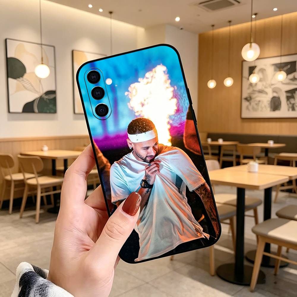 N-Neymar J-jr Fußball 10 Handyhülle Schwarzes Silikon Weich Für Samsung Galaxy A73,A72,A71,A70,A53,A52,A51