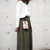 artigianoworks 2-way wallet shoulder bag for women, genuine leather, smartphone pouch, crossbody bag, Himeji leather, large capacity, stylish, gift,