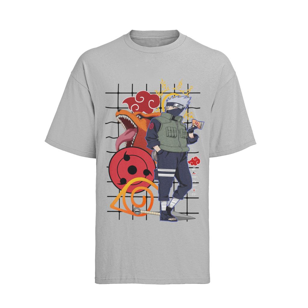 Naruto sasuke kakashi Minato Pieczęć 9 Ogonów Pierdoli Kurama Męska Koszulka Organiczna S-XXXL