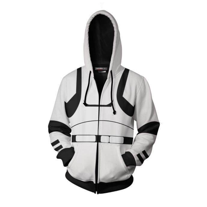 2025 European Black Warrior Anime 3D Cosplay Hoodie for Men & Women