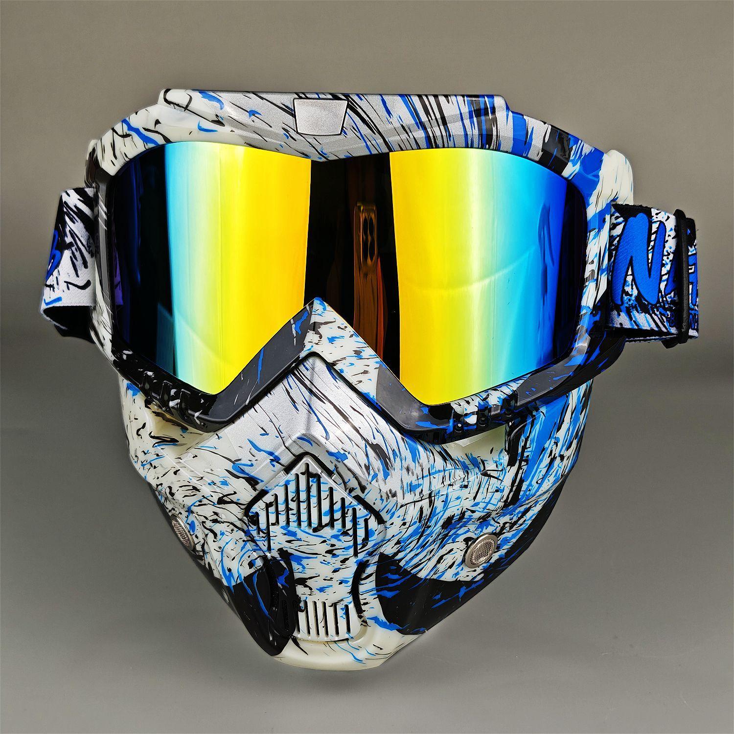 Очки Маска Велосипедная Лыжная Маска Антибликовые Анти-УФ Уличные Очки Ветрозащитные Многофункциональные