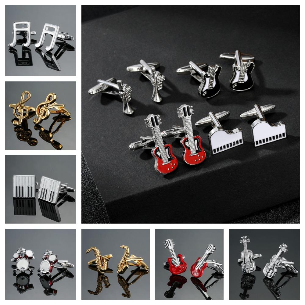 Drum Music Note Sleeve Button Treble Clef Music Instrument Series Cufflinks  Concert Accessories