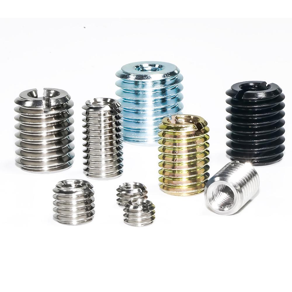 304 Stainless Steel Slotted Flange Self-Tapping Threaded Insert and Nut Set