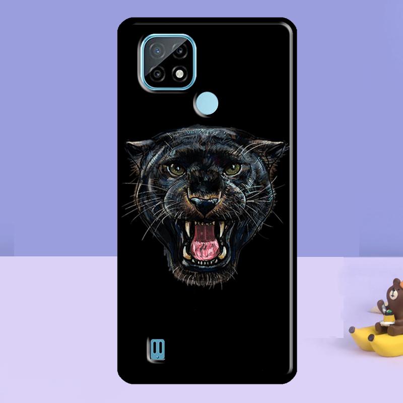 Animal Panther Case For Realme C75 C67 C61 C55 C53 C51 C35 C21Y C25S GT 7 Pro 6 6T 10 11 12 13 14 Pro Plus