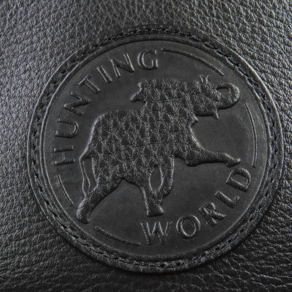 HUNTING WORLD Handbag TAIMA logo leather black leather Women Used