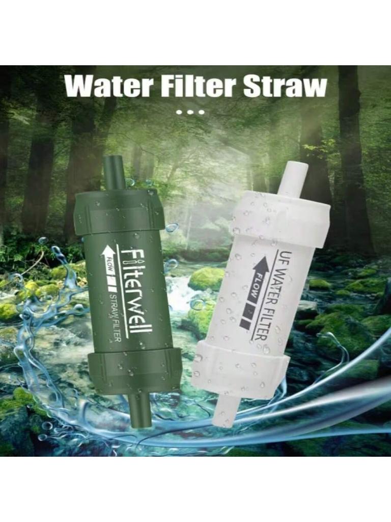 Outdoor Mini Water Filter Straw Water Purification for Survival or Emergency Supplies Portable Micron Water Purifier for Storm