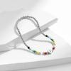 MODIAN 925 Sterling Silver Colorful Heart Love Smile Basic Beads Bracelet Adjustable Elastic Bracelets For Women Jewelry Gift