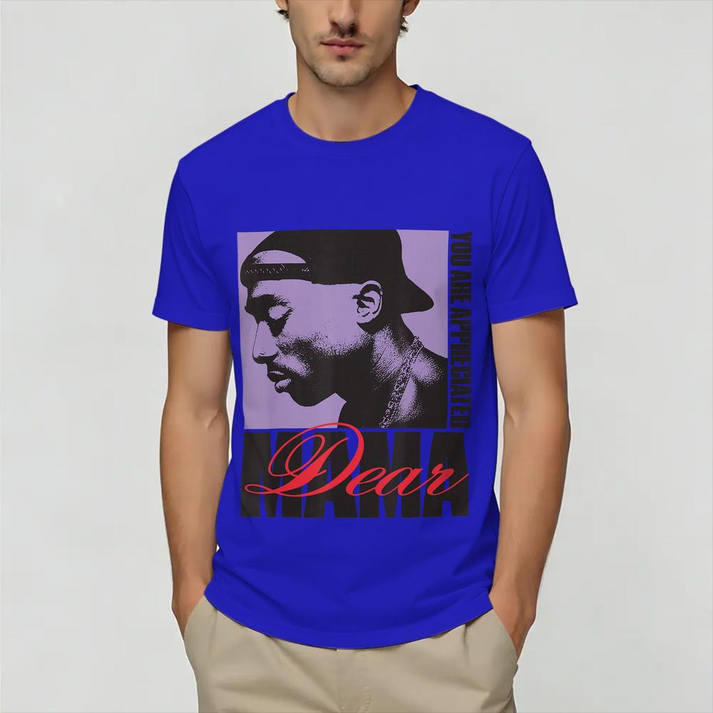 Unisexs Tshirt Tupacs Music Funny Pure Cotton Tees Short Sleeve T Shirt Crew Neck Tops Summer