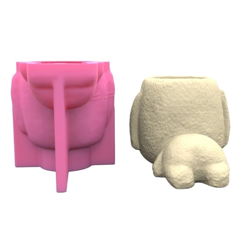 Candles Holder Resin Mold,Gypsum Flower Pot Silicone Molds Doll Epoxy Resin Casting Molds for DIY-Jewelry Storage Box