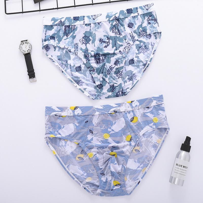 

2 шт. Мужские трусы Шелковистое ледяное белье Сексуальные трусы Мужские дышащие Большого размера Трусики L XL 2XL 3XL 4XL 5XL 6XL 6XL