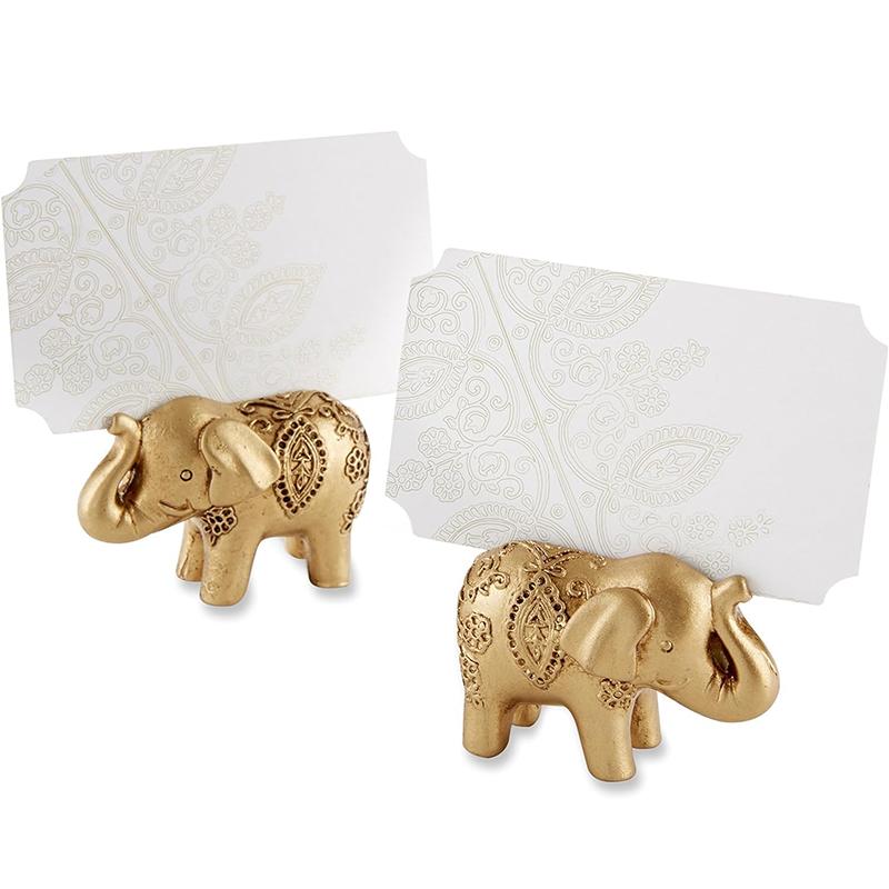 

WTEMPO Подставки для визиток в виде слона, Подставки для заметок для офиса, Подставки для сообщений для дома и кухни, DIY Подставки для фотографий, Держатели номеров мест 40pcs золотой