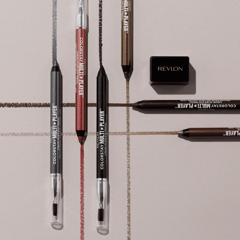 Revlon ColorStay Multiplayer Eye Pencil 406 Queen of Hearts (Color Image: Metallic Red) with Eyeshadow Sharpener, 0.9g
