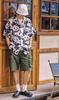 CHANGE WELL 2023SS Fashion Summer Panda Print Print Casual Short Sleeve Aloha Shirt Men's Open-Collar All-Over Loose-Fit (White, XL)