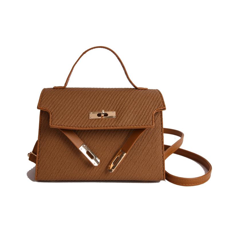 Handbag 2025 Summer New Lock Fashion Women's Bag Trend Line Embossed Shoulder Bag Trend Elegant Messenger Bag