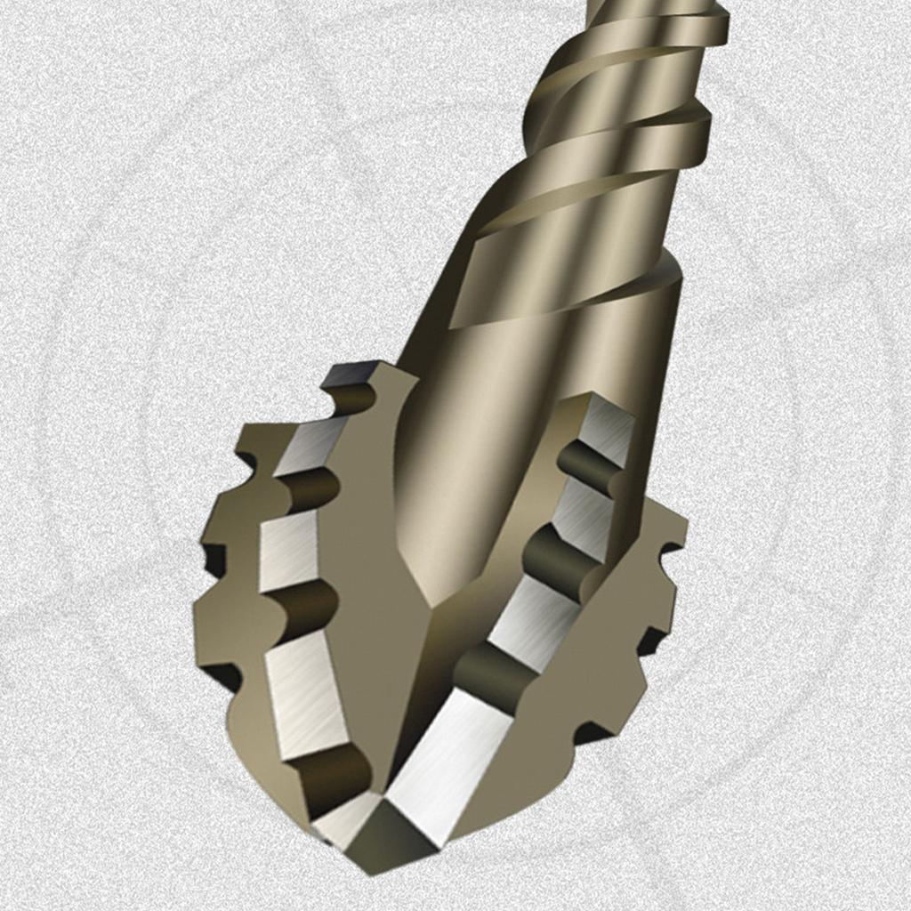 Serrated Tile Drill Bit Four-Edged Hexagonal Shank Drill Bit Drilling Tool for Glass Ceramic Concrete Brick