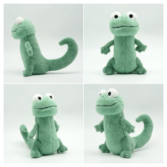Realistic Lizard Plush Toy Soft Cuddly Stuffed Animal with Big White Eyes & Friendly Expression Cute Desk Decor Gift for Kids Collectors