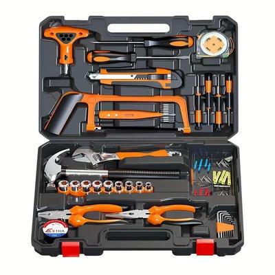 82PCs Universal Household Tool Set-plastic Toolbox Storage box-Home & Office Repair Kit