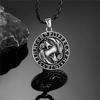 Wikinger Odin Wolf Halskette Herren Edelstahl Nordische Runen Keltischer Wolf Anhänger Vegvisir Amulett Nie Verblassend Skandinavischer Schmuck