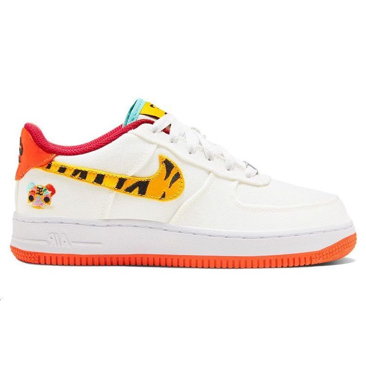 Nike Air Force 1 07 LV8 GS Year of the Tiger Kids Sneakers White Sail University-Gold DQ4502-171