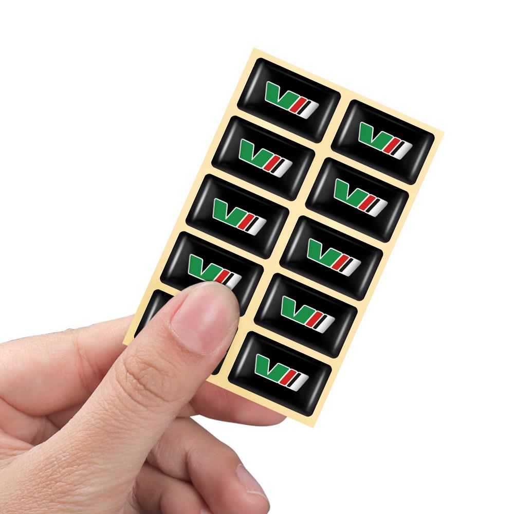 OMDP8 Car Styling 3D Epoxy Steering Wheel Dashboard Decoration Stickers For Skoda VRS VII Octavia A5 A7 Superb 3 Fabia 2 Rapid Kodiaq