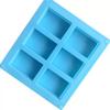 Square soap mold, 6-compartment non-stick silicone brownie pan, square mold, square silicone mold chocolate, cupcake, corn bread
