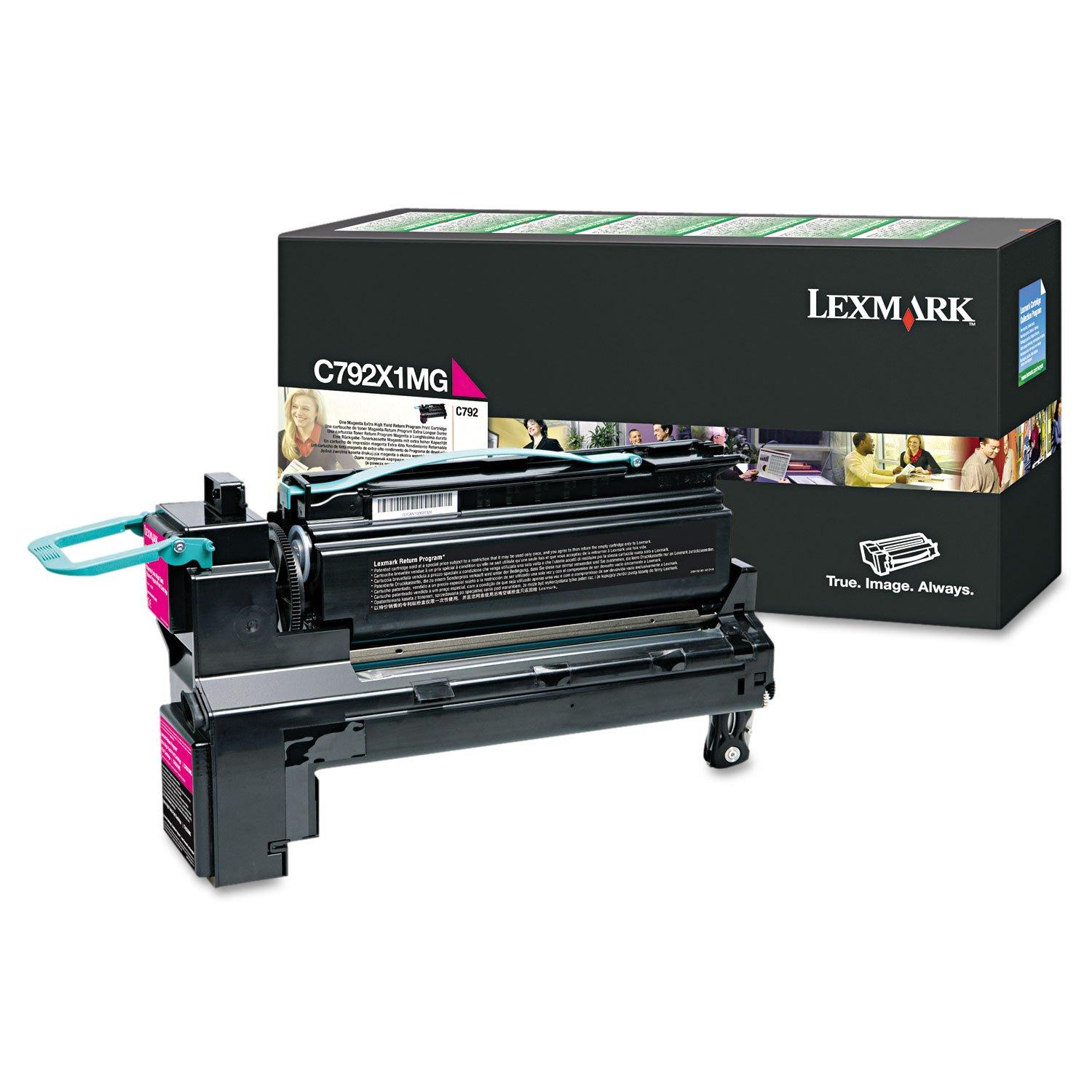 

Lexmark C792X1MG Extra High-Yield Toner Cartridge, Magenta-in Retail Packaging
