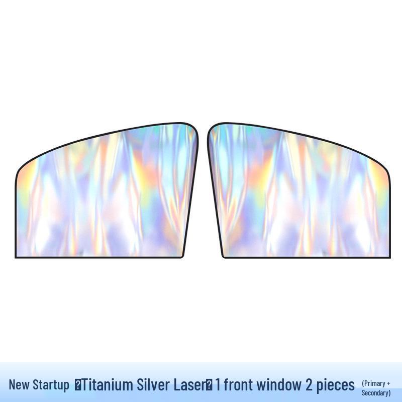 Car Windshield Heat Insulation Sunshade, Titanium Silver Sun Umbrella