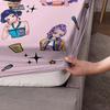 3-teiliges K-Pop Dämonenjäger Druck Spannbettlaken-Set Mehrere Größen Schlafzimmer Wohnheim Bettdecke Dekoration Maschinenwaschbar