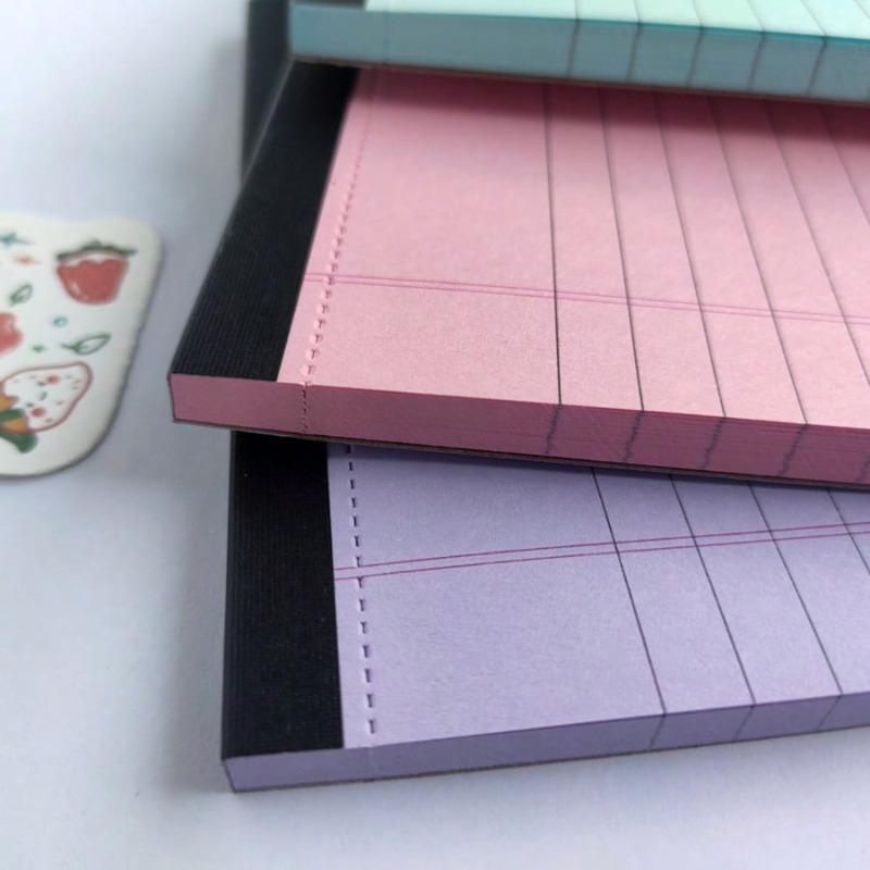 A5 Colorful Ruled Notepad, 50 Sheets Tear-Off Memo Pad