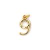 5pcs Brass Charms 18K Gold Plated Number Clear Cubic Zirconia "1-10" Pendants for Man Women Fashion Necklace Jewelry Making