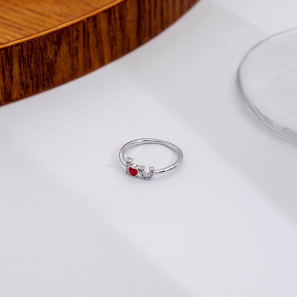 European & American Style Goddess Heart Ring: Exaggerated, Trendy, Non-Fading Diamond-Paved Design for Women