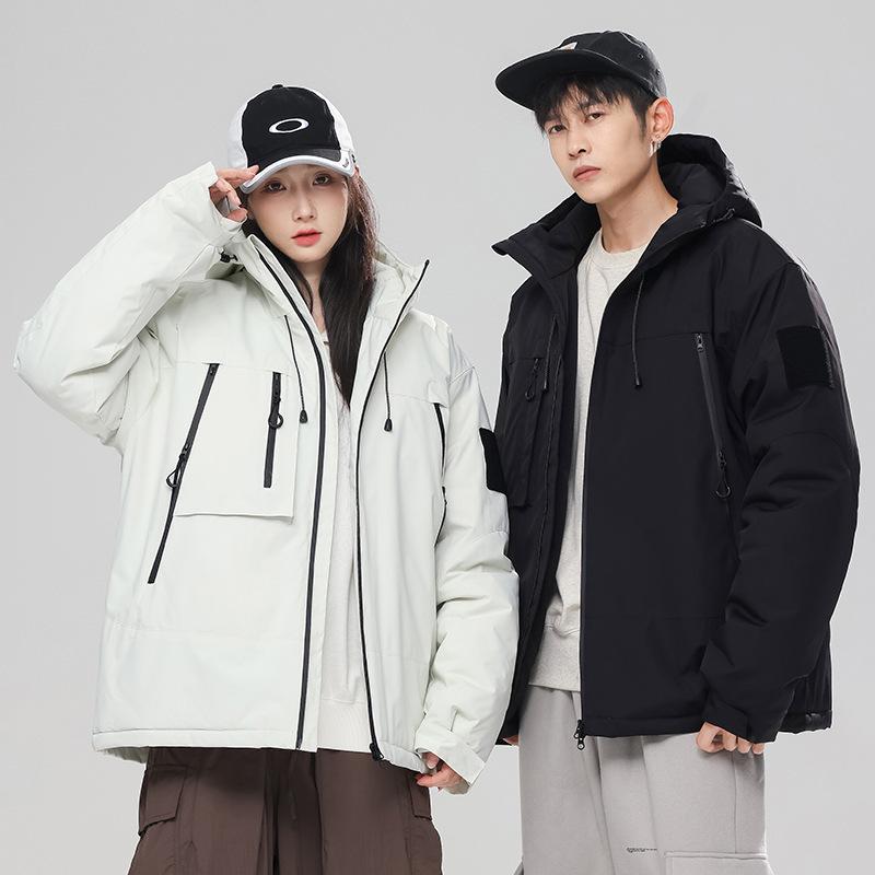Couple Fleece Jacket Thickened Windproof Waterproof Cotton-padded Coat Outdoor Sports Jacket Mountaineering Suit Rider Cotton-padded Jacket