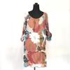 Made In Japan Tibi 100% Silk Long Sleeve Knee-Length Dress/Women's Size M/2/Pink/Floral/