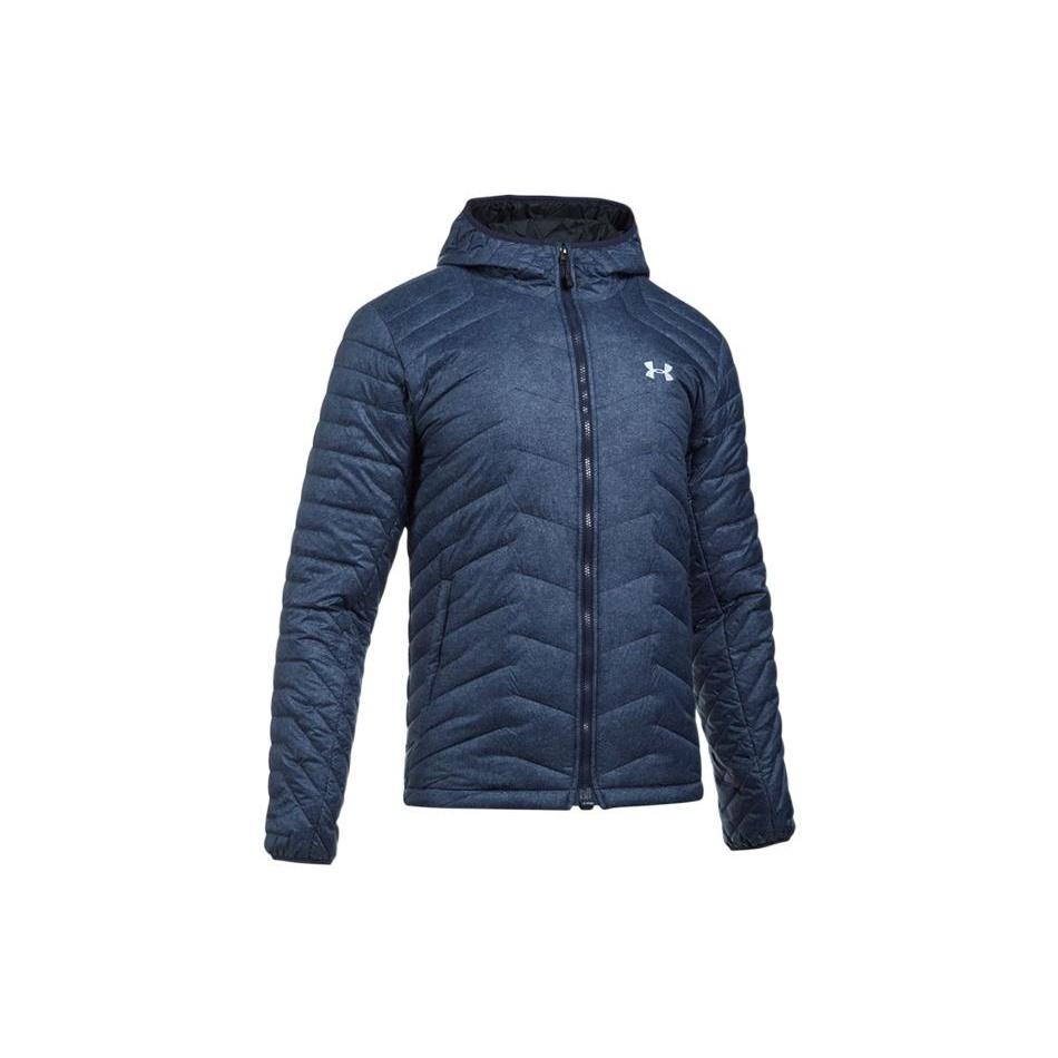 Under Armour ColdGear Reactor Hooded Jacket  Navy  Men s 1303059-410 S