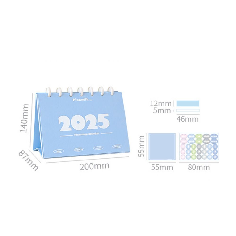 Standing Flip Learning Plan Desk Calendar Spiral Agenda Organizer 2025 Desk Calendar  Gifts