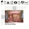 2D Sweet Pink Bakery Backdrop Floral Shop Birthday Party Photo Booth Background
